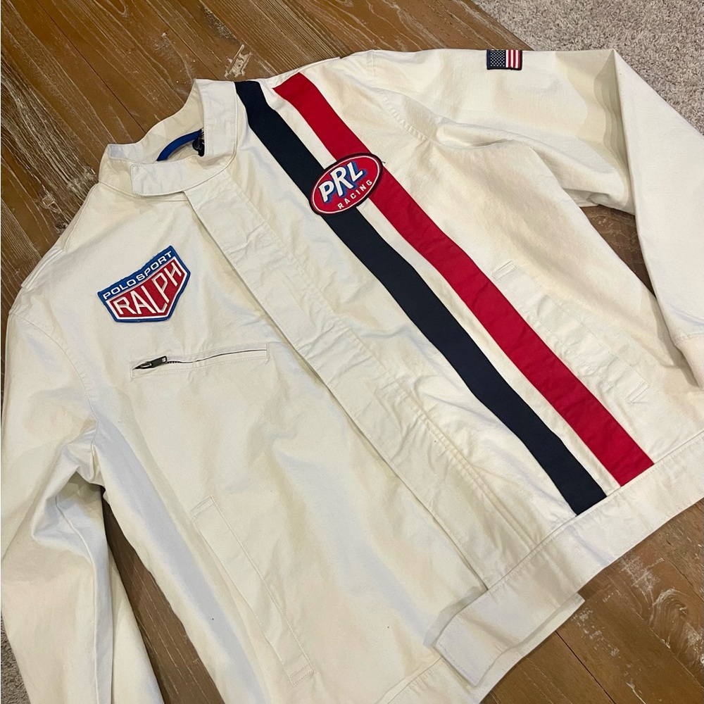 Ralph Lauren Polo Sport PRL Racing White  Jacket Men's Sz Large NWT